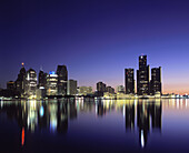 Downtown skyline, Detroit, Michigan, USA.