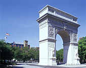 Arch, Washington square park, Greenwich village, Manhattan, New York, USA.