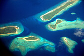 Aerial view of Kuwajelein atoll. Marshall Islands (North Pacific)