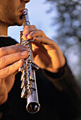 Man playing flute