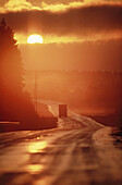 Lorry in a highway conecting Finland and Russia