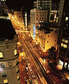 Market Street with BART entrance, Union Square in upper right, San Francisco, CA, USA