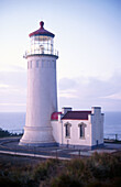 North Head Lighthouse at Fort Canby State Park. Washington State Coast. USA