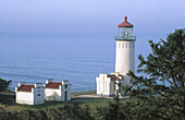 North Head Lighthouse at Fort Canby State Park. Washington State Coast. USA