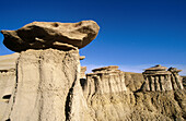 Geological formations in Bisti Badlands, wilderness area. New Mexico. USA