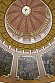 Alabama, Montgomery, State Capitol Building, rotunda, murals, dome