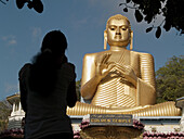 Gold Buddha in Dambulla, Sri Lanka