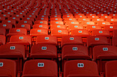 Red seats.