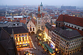 Germany Bavaria (Bayern) Munich Marienplatz Christmas Market (Weihnachtsmarkt)