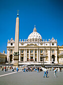 Obelisk and St. Peter s Basilica. St. Peter s Square. Vatican City. Rome. Italy