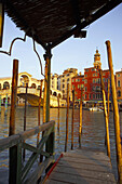 Grand Canal, Rialto Bridge and pier. Venice. Italy