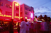 Art Deco District at dusk. South Beach. Miami Beach. Florida. USA