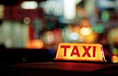 Taxi sign at Kowloon. Hong Kong