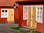 Cottages in an old church village. Lovanger. Västerbotten. Sweden