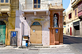 Petrol station and sculpture, Victoria, Gozo, Malta