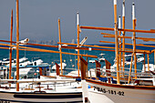 Katalonische Fischerboote, Sa Riera, Costa Brava, Katalonien, Spanien