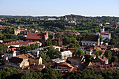 View from the castle hill over the old town, Lithuania, Vilnius