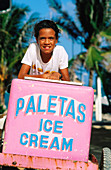 Ice cream street seller. Belize