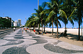 Promenade in Copacabana Beach. Rio de Janeiro. Brazil