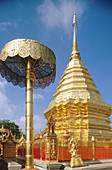 Gold Stupa Pagoda. Temple Wat Phra That Doi Suthep. Chiang Mai. Thailand