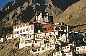 Diskit Gompa (monastery) in Nubra Valley. Ladakh. Jammu and Kashmir, India