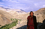 Monk at Lamayuru Monastery. Ladakh. Jammu and Kashmire, India
