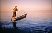 Intha fisherman. Inle Lake. Shan State. Myanmar.