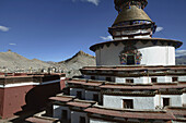 Pelkor Chodi monastery and Dzong fortress, Gyantse. Tibet