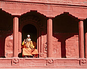 Sadhu (Hindu holy man). Durbar square. Kathmandu. Nepal.