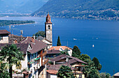 Ronco sopra Ascona and Lake Maggiore. Tessin. Switzerland