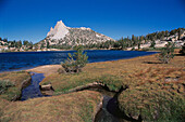 Cathedral Peak from Budd Lake, Yosemite National Park. California. USA