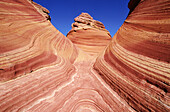 The Wave , swirling sandstone formation. Paria Canyon-Vermilion Cliffs Wilderness. Arizona. USA