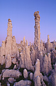 Tufa formations at dusk along the south sore of Mono Lake. Mono Basin National Forest Scenic Area. California. USA