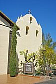 The bell tower at Mission Santa Ines (19th California mission, founded 1804), Santa Ynez, California