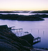 Old boathouses. The Bohus Archipelago. Sweden.