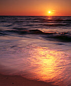 Sunrise over Baltic Sea. Österlen, Skåne, Sweden, Scandinavia, Europe.