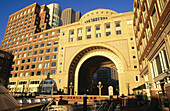 Rowes wharf, Boston harbour. Boston. Massachusetts. USA