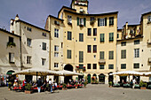 Amphitheatre Square, Lucca. Tuscany, Italy