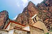Mallos de Riglos in Huesca province. Arangon. Spain