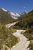 Isar im Hinterautal, Karwendelgebirge, Tirol Österreich / river Isar near Scharnitz in Tyrol, Austria