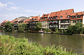 Little Venice, river Regnitz, Bamberg, Franconia, Germany