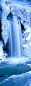 Frozen waterfall. Bavaria. Germany