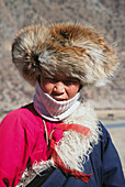Pilgrim to sacred sites of Lhasa. Tibet