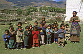 School children. Remote village of Dhakmar. Kingdom of Mustang. Nepal