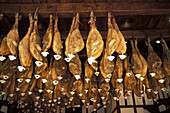 Cured hams. Salamanca. Spain