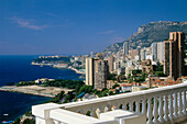 Meerblick vom Balkon, Monaco, Côte d´Azur, Provence, Frankreich