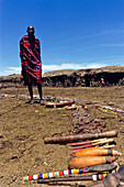 Massai souvenirs in Massai village, Tanzania, East Africa