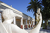 Corfu, statue at the atrium of Achilleion palace, Ionian Islands, Greece