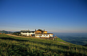 alpine hut Steinlingalm at Kampenwand, Chiemgau range, Chiemgau, Bavarian foothills, Upper Bavaria, Bavaria, Germany