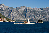 Churches on islands in Kotor Fjord, Kotor, Montenegro